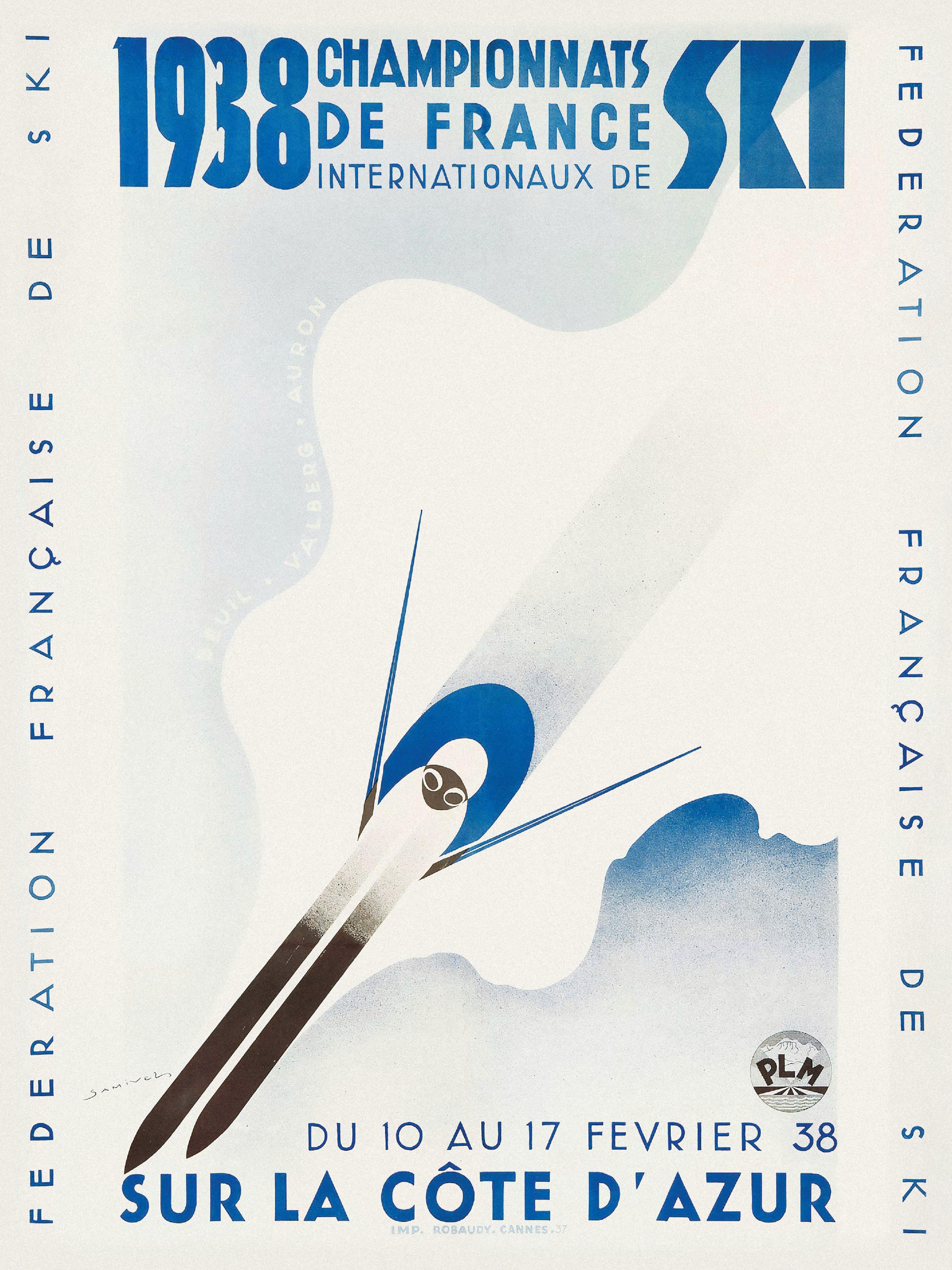 70年代 ビンテージ SKIPOLES＆SKI スキー デザイン ポスター 70年代