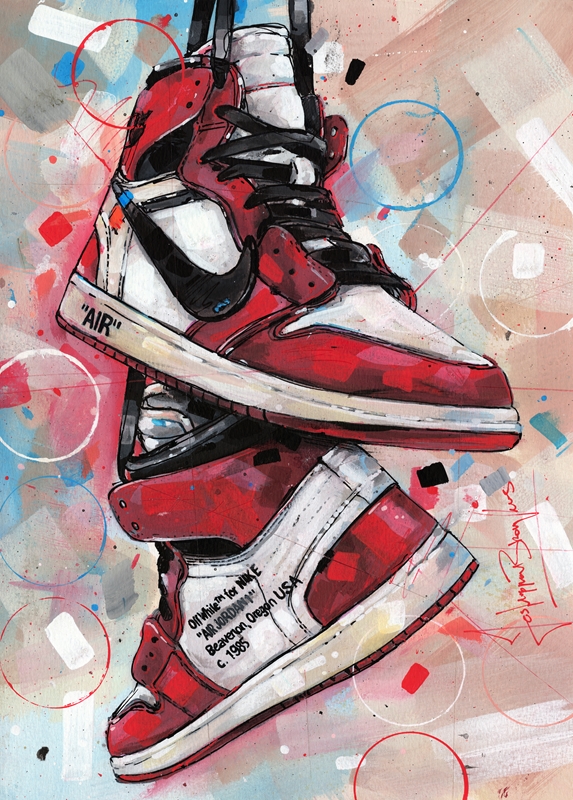 Jordan 1 Off-White Chicago posters & prints by Johannes - Printler