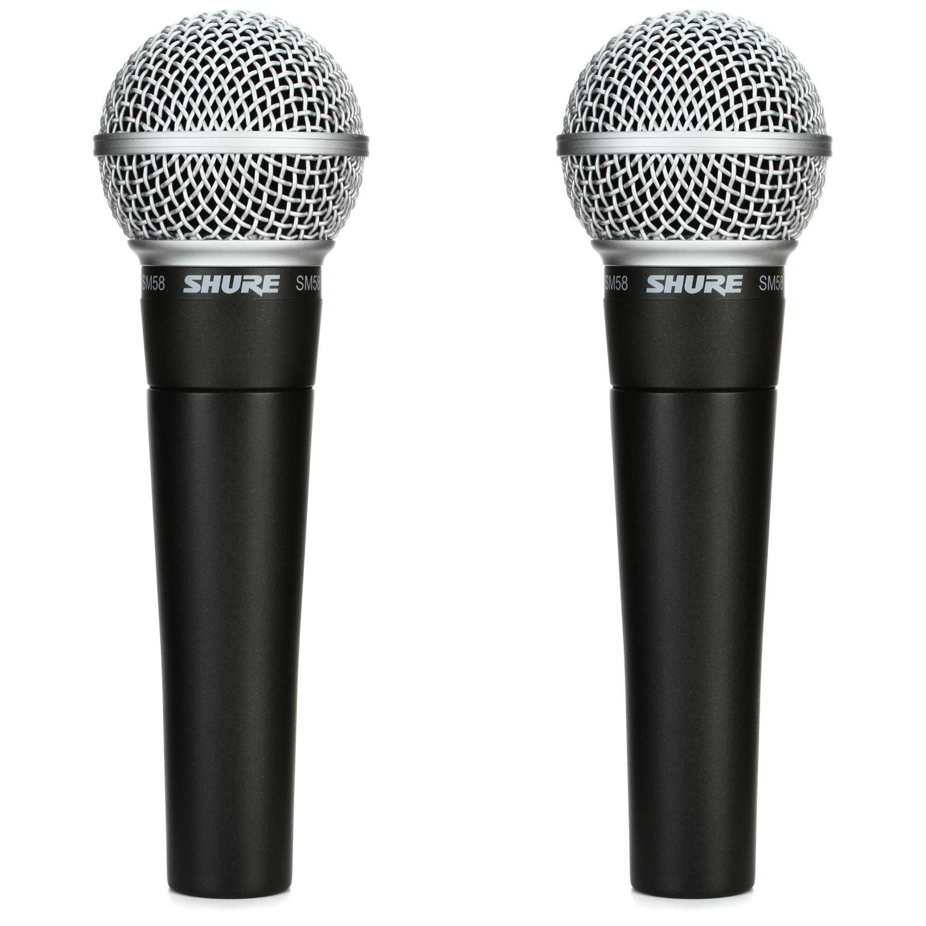 Shure SM58 Cardioid Dynamic Vocal Microphone (2-pack) | Sweetwater