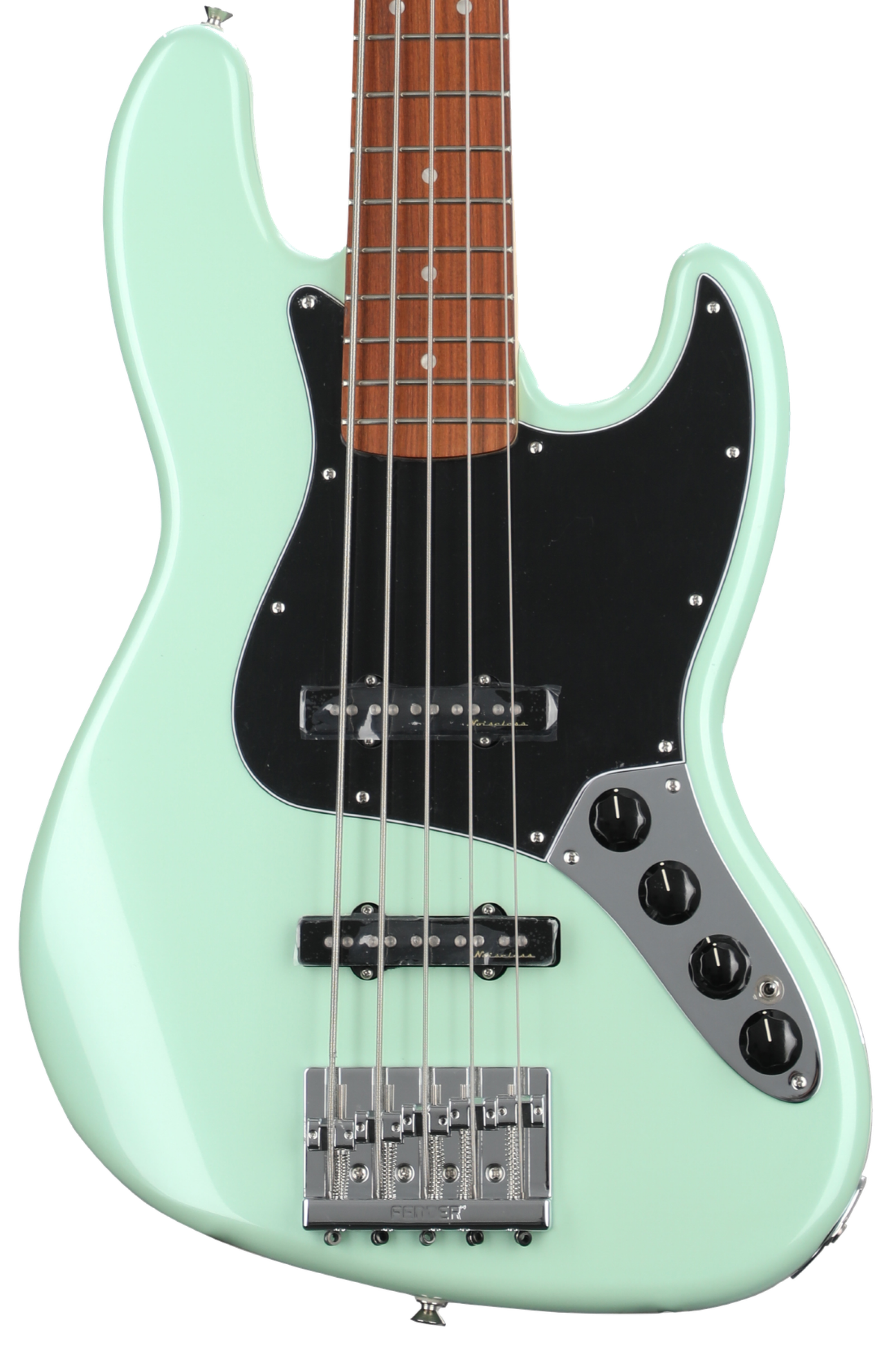 Fender Deluxe Active Jazz Bass V - Surf Pearl with Pau Ferro