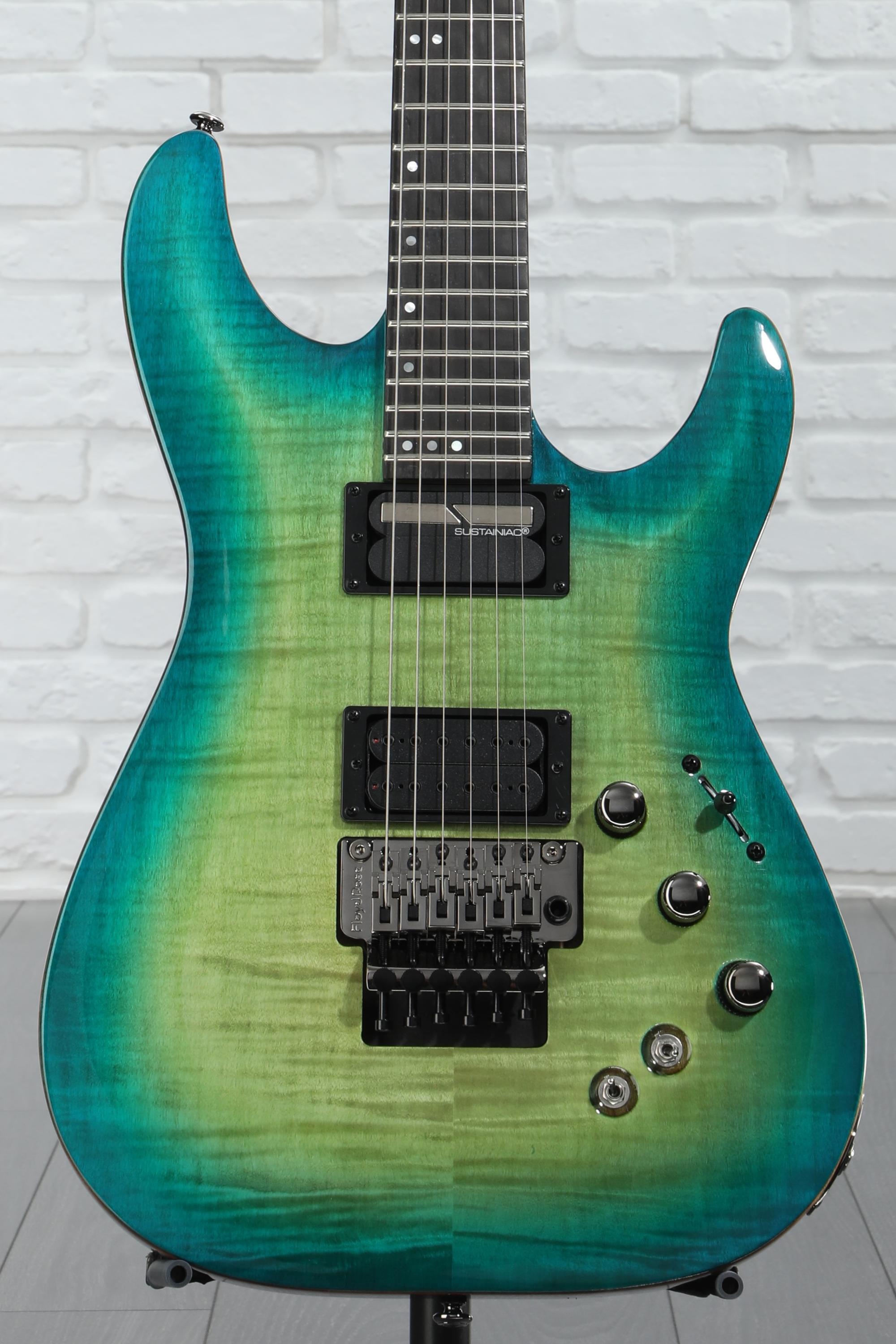 Schecter BlackJack SLS C-1 FR-S Electric Guitar - Aquaburst