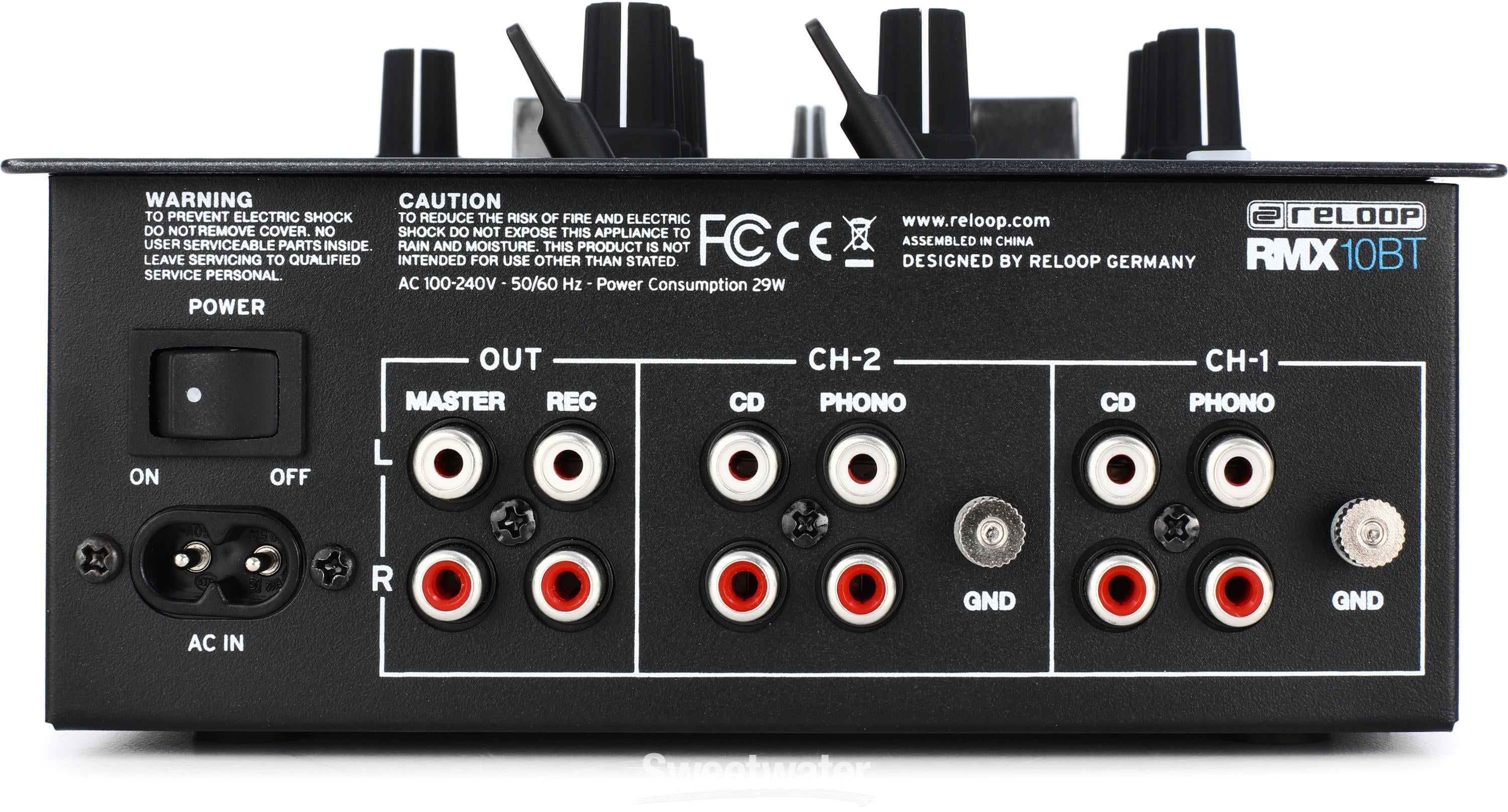 Reloop RMX-10BT Compact DJ Mixer with Bluetooth | Sweetwater