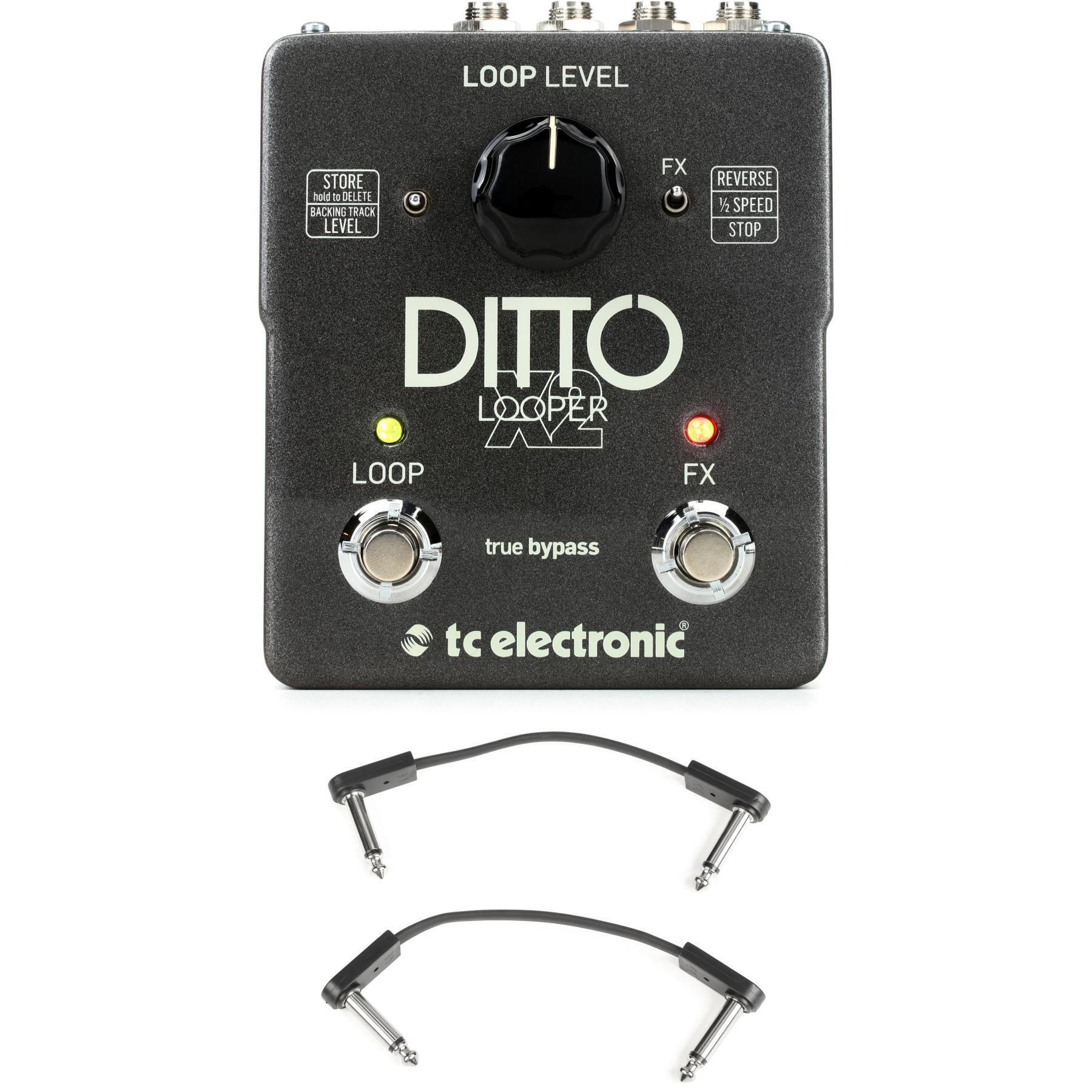 TC Electronic Ditto X2 Looper Pedal with EBS Patch Cables | Sweetwater