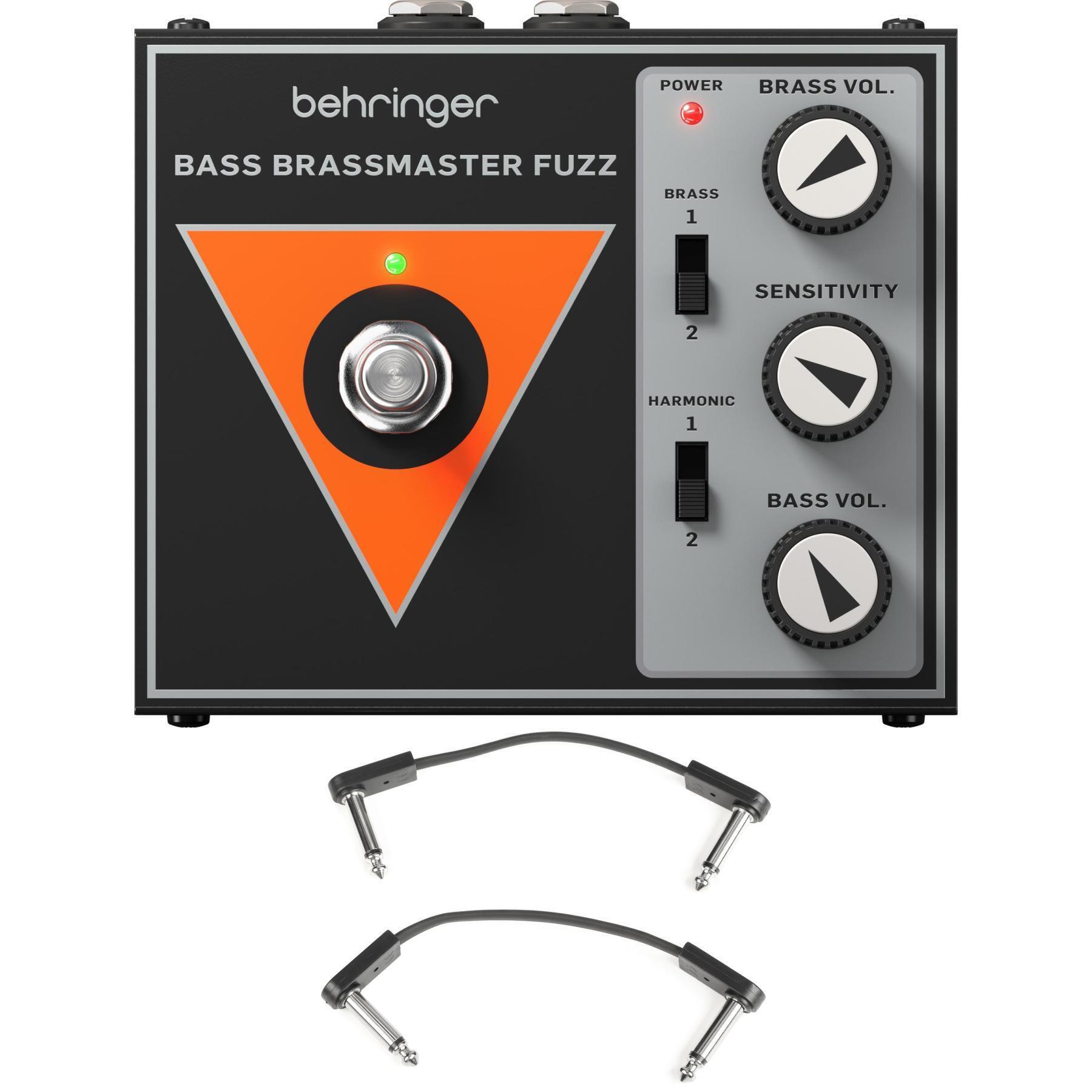 Behringer Bass Brassmaster Fuzz Pedal with EBS Patch Cables