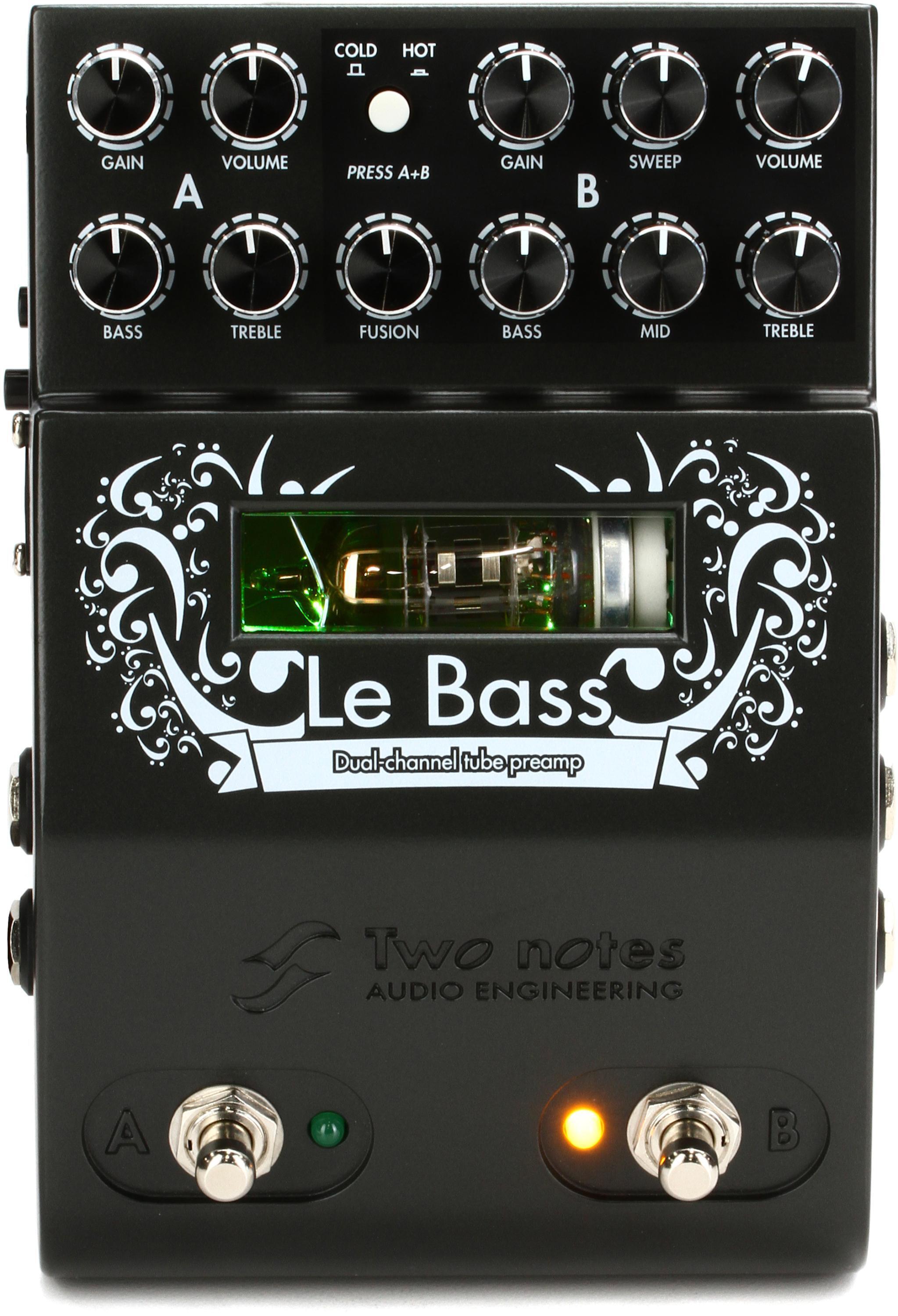 Two Notes Le Bass 2-channel Tube Bass Preamp Pedal | Sweetwater