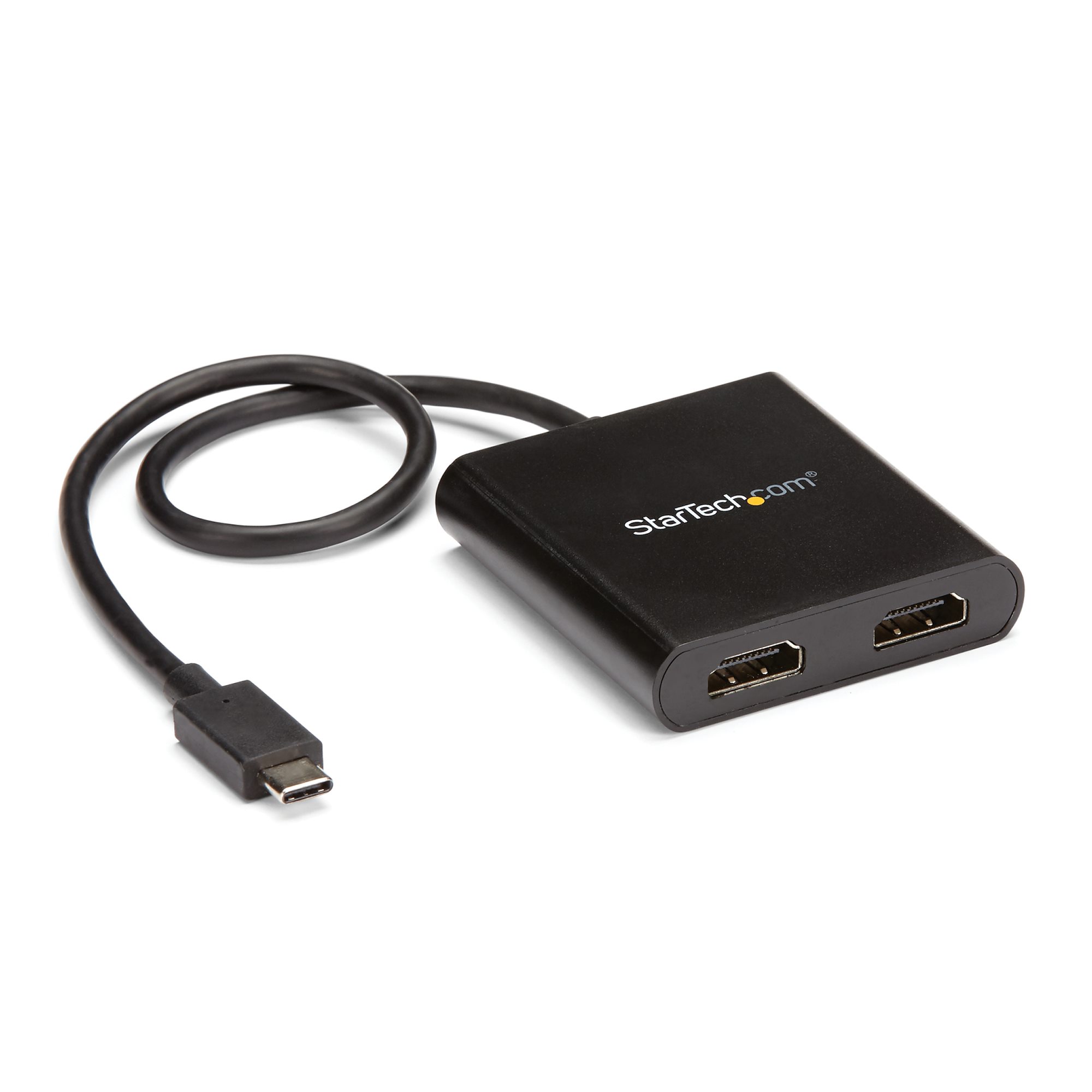 USB-C - 2x HDMI 変換アダプター／4K30Hz／デュアルモニター／30cm一