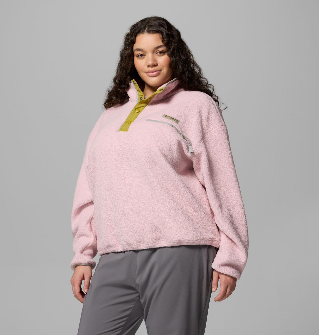 Women's Helvetia II Cropped Half Snap Fleece Pullover - Plus Size