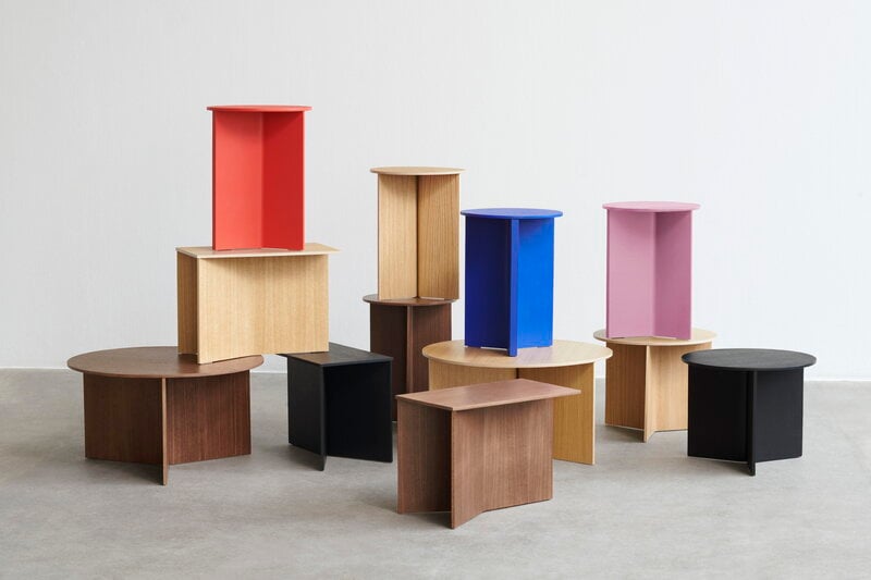 HAY Slit Wood table, 35 cm, high, vivid blue | Finnish Design Shop