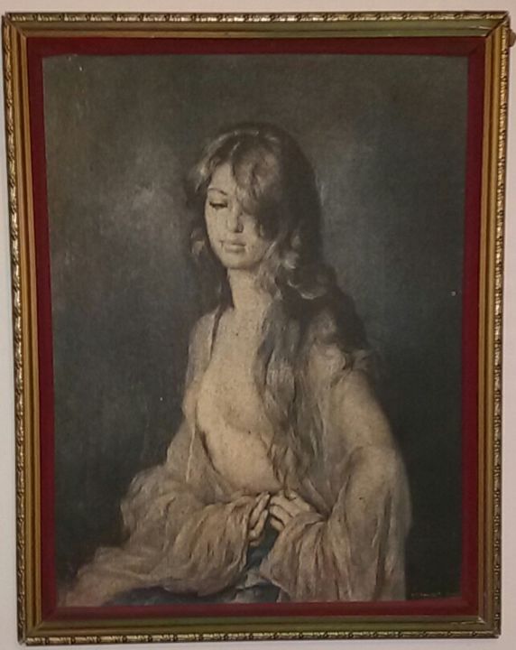 FRANCISCO RIBERA フランシスコ・リベラ 油絵 裸婦画 サイン入り