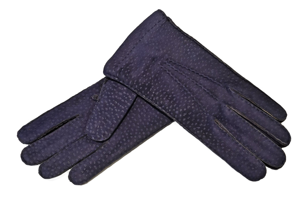 メンズ手袋◇カピバラ◇ブルー/BLUE《アウトステッチ・カシミヤ》 – Merola