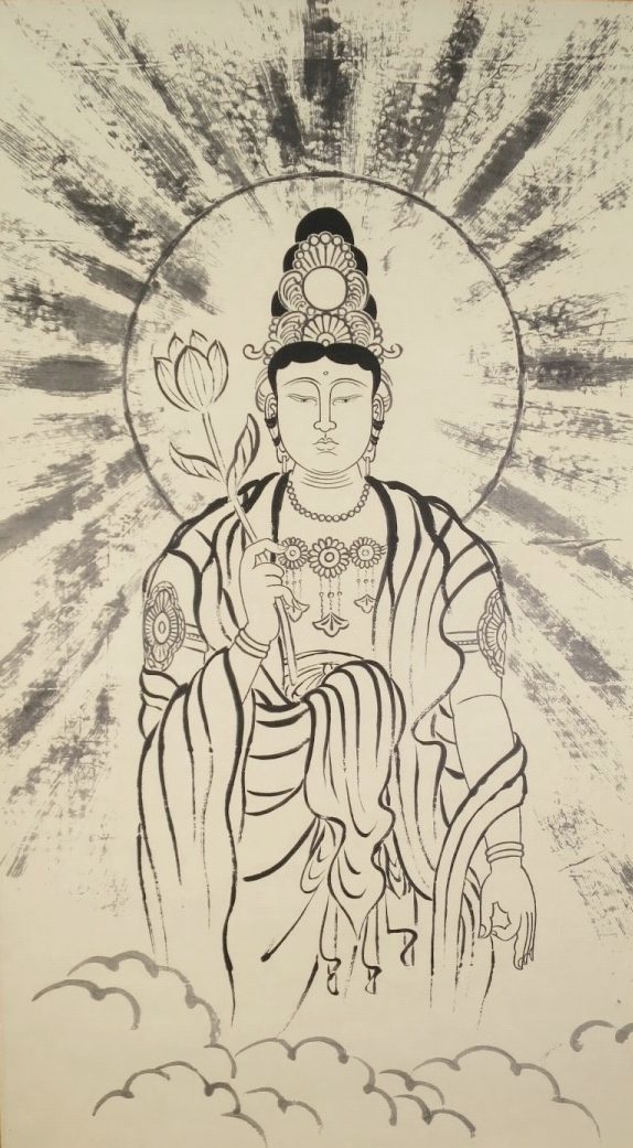 岡田茂吉 観音図 複製品 岡田茂吉 日之出観音図 世界救世教の教祖