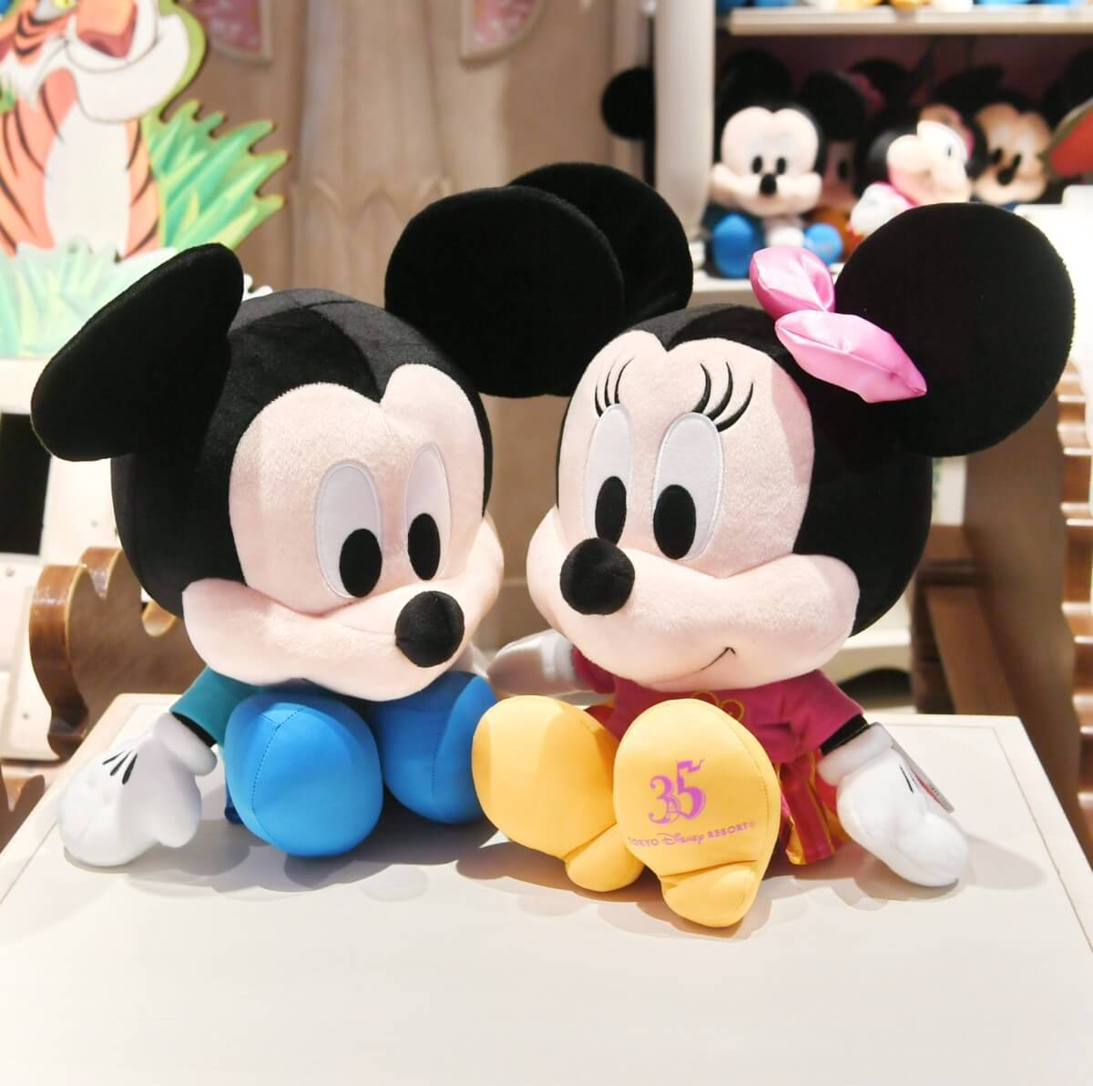 ミッキー ミニー 特大ぬいぐるみ 35周年記念 ミッキー&ミニー 35周年