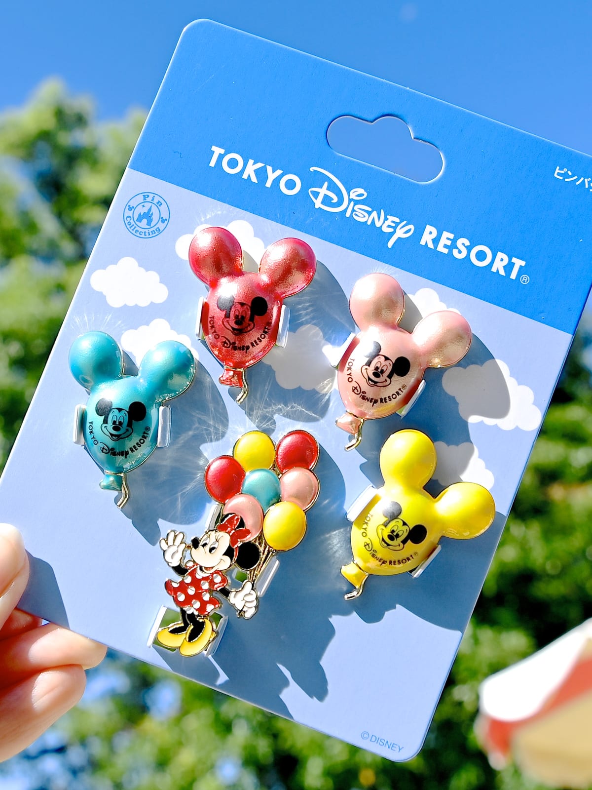 ミッキーバルーンとミニーマウス！東京ディズニーランド ピンバッジ