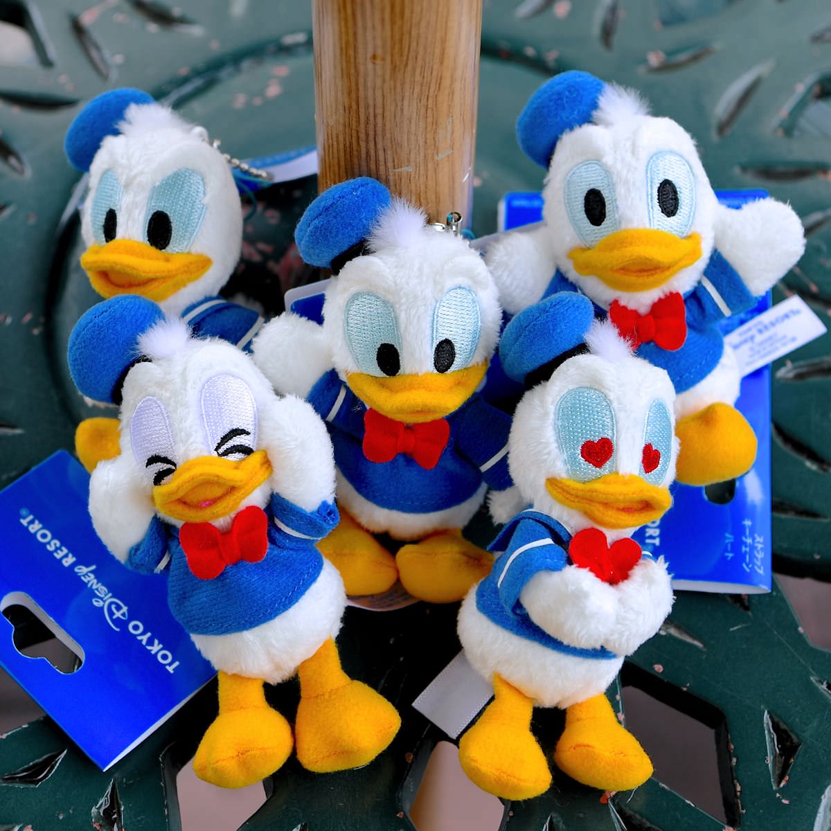 ドナルドダック ぬいぐるみバッジ ストラップキーチェーン セット
