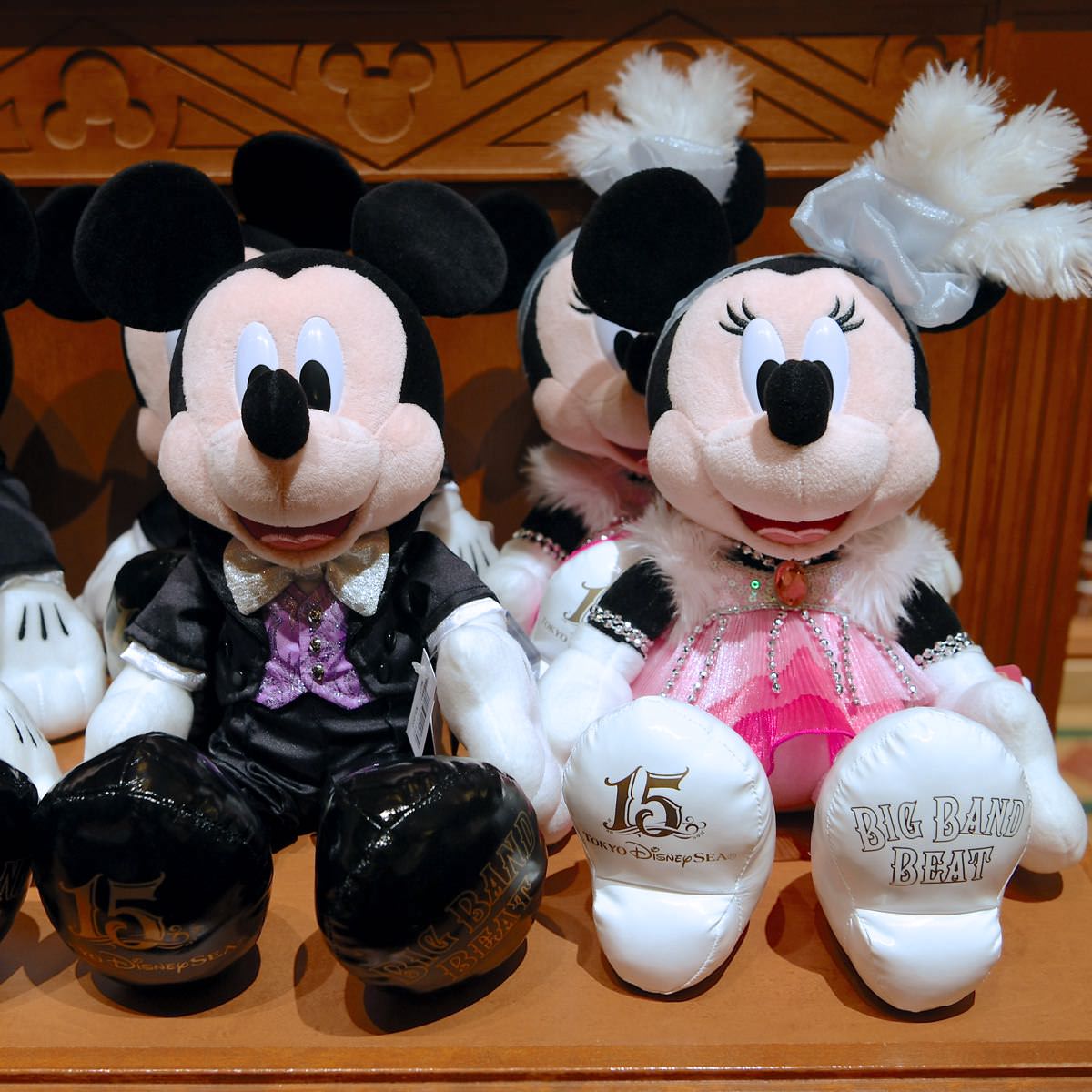 ◇美品◇ビッグバンドビート ミッキーマウスぬいぐるみ 白タキ BBB