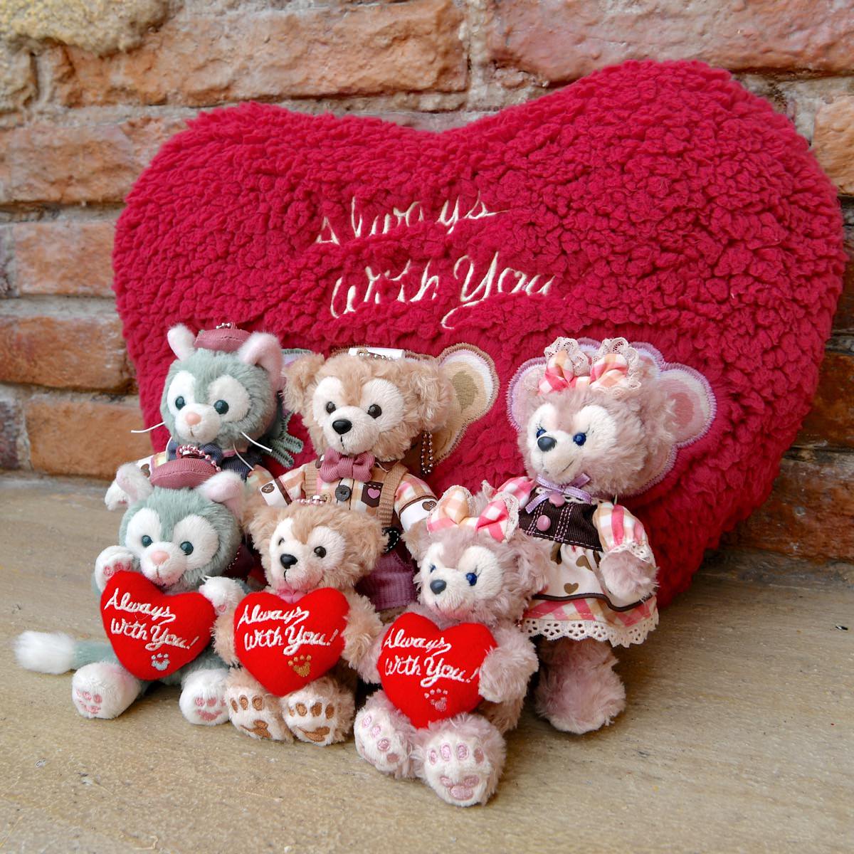 希少☆海外2003バレンタイン限定☆赤ダッフィーディズニーベア 希少