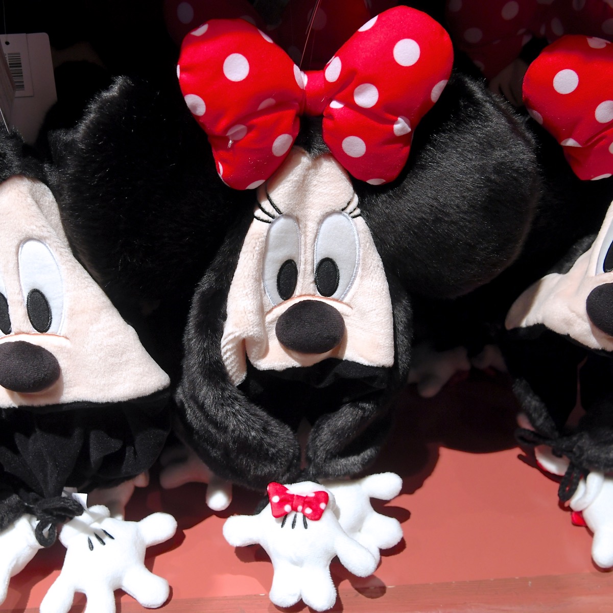 ディズニー ミニー ファンキャップ 水玉ドット レア 白黒 最終値下