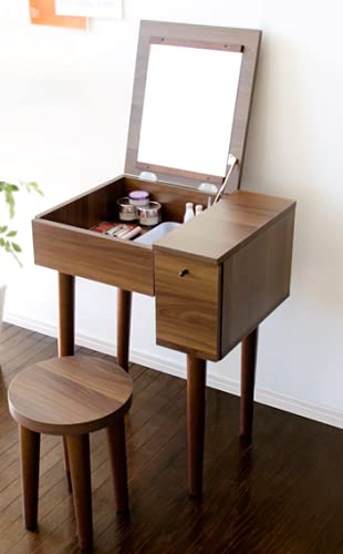 クラシカル タモ材 ドレッサー 鏡台 カット台 ミラー デスク サロン