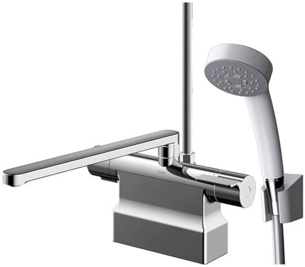 Amazon | TOTO 浴室用台付サーモスタット混合水栓 シルバー 300mm