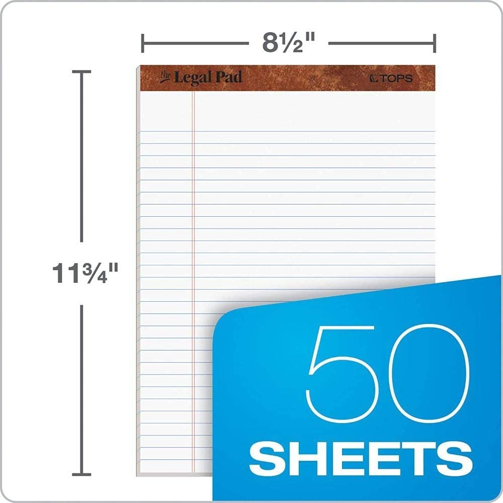 美品】Tops Legal Pad(リーガルパッド) 50枚入り 12パッド