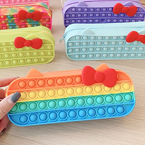 スクイーズ玩具 筆箱 カラフル ペンケース ねこ シリコン Amazon.co.jp
