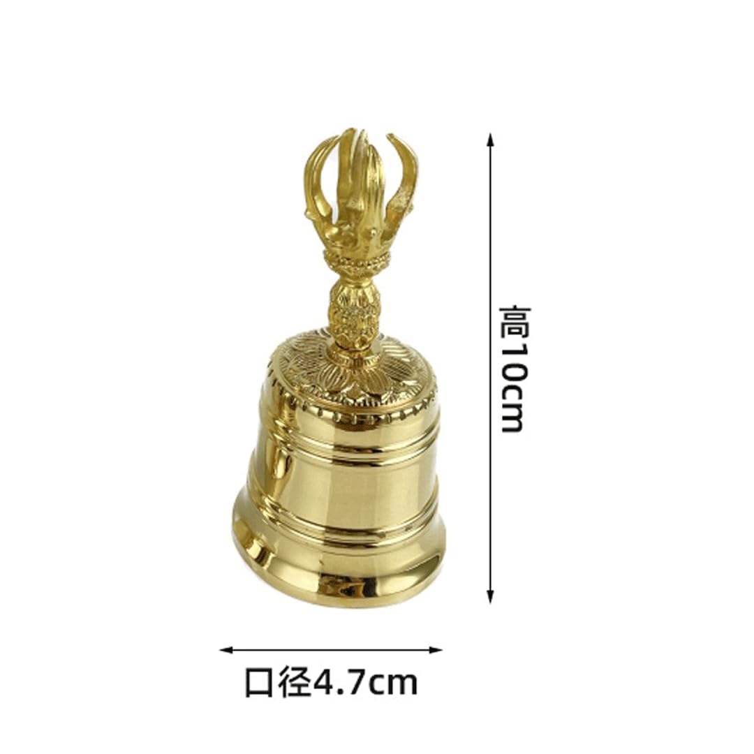 修縁堂】チベット密教 真鍮 寺院仏具 法器 金メッキ宝珠炉 修縁堂】