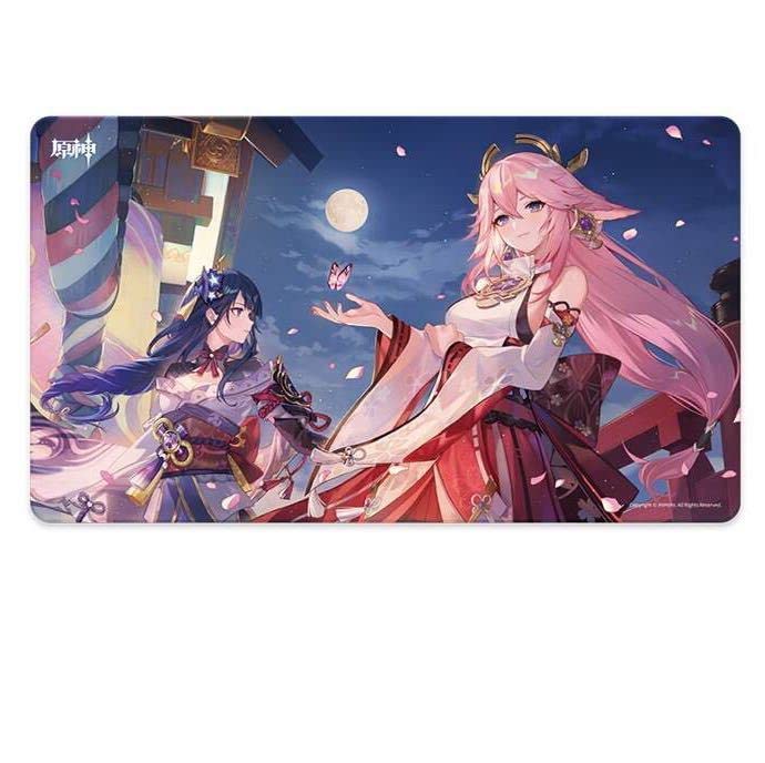 原神 雷電将軍 八重神子 プレイマット スリーブ 原神 雷電将軍 プレマ