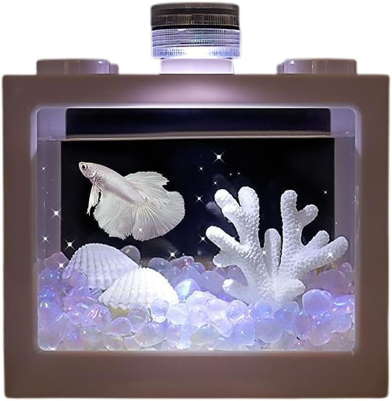 ◇特価 小型観賞魚コンパクト水槽 水温調整可能 ライト付き ベタ 金魚