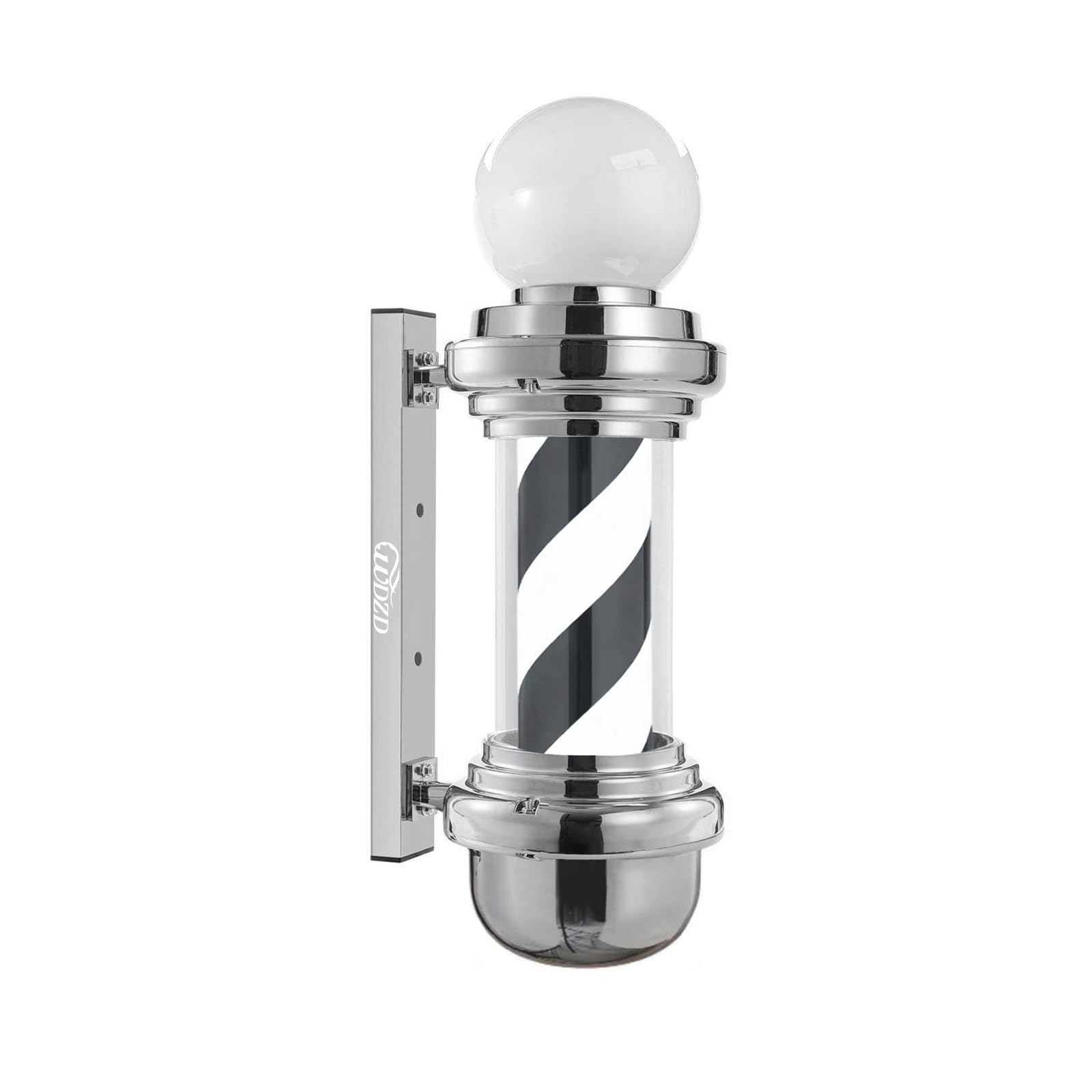 Amazon.co.jp: WDZD 58 cm サインポール、小さい銀白黒ストライプ床屋