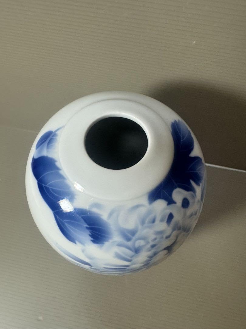 2071 深川製磁 色絵花瓶 時代物