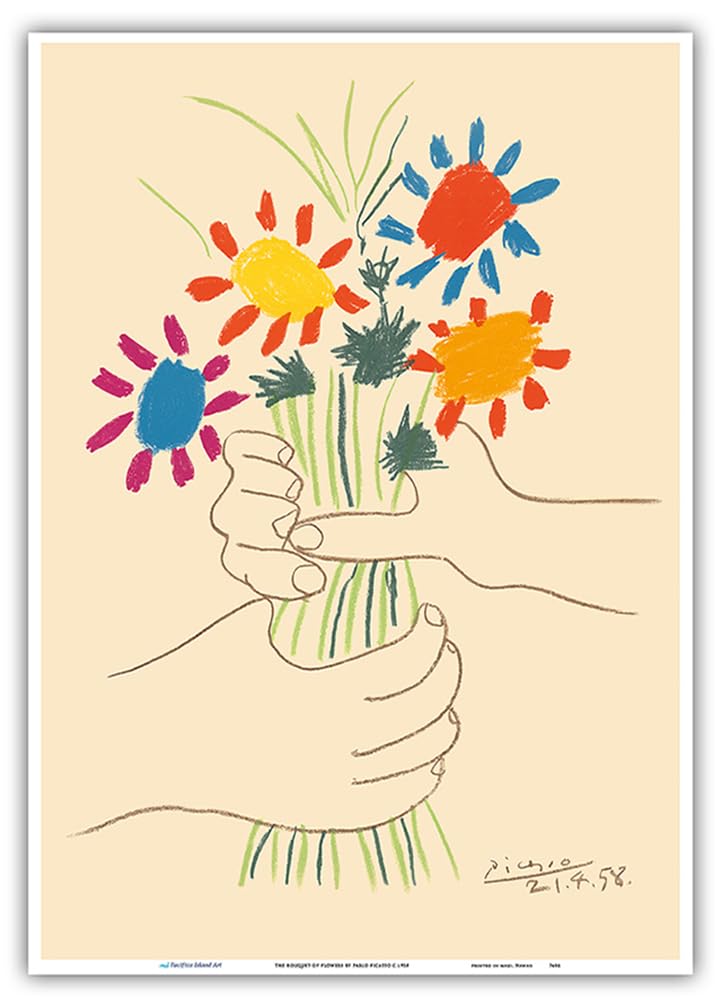 ピカソ リトグラフ 花 Pablo Picasso（パブロ・ピカソ）「花束