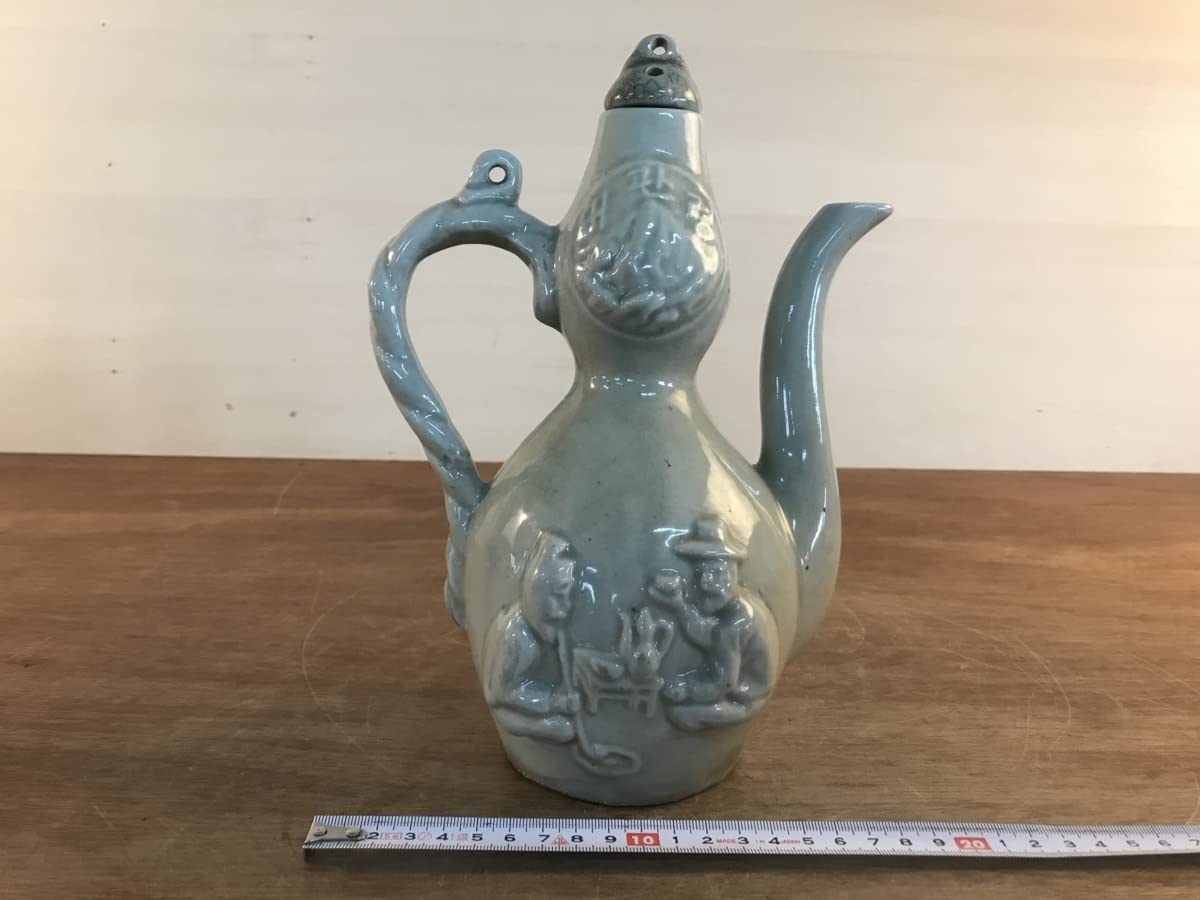 骨董品 中国製水差し 中国染付 手付水差し 骨董 アンティーク