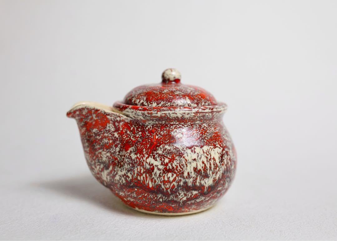箕面焼松田箕山福槌摘み宝瓶急須煎茶器