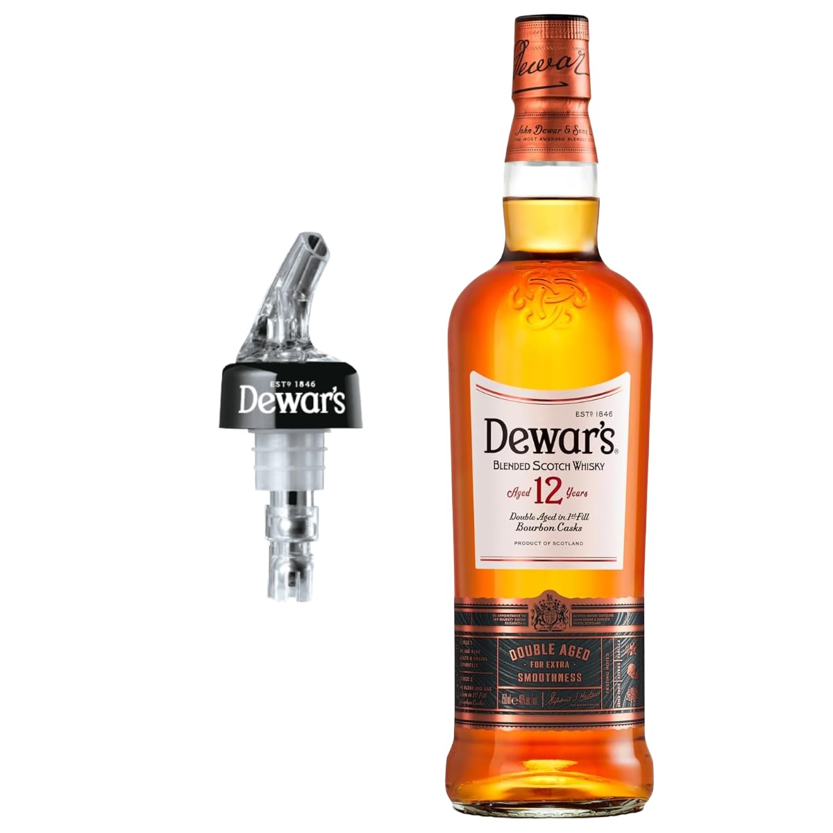 Amazon.co.jp: 【Amazon.co.jp 限定 ポアラー付】 デュワーズ 12年