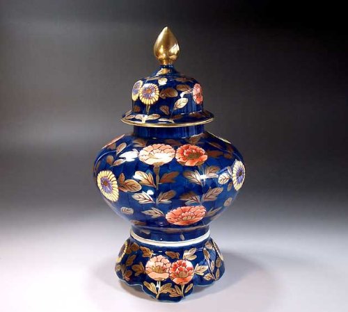 有田焼 舞右衛門 作 「 古伊万里 飾壺 」 沈香壷 高114cm BK061 有田焼 舞