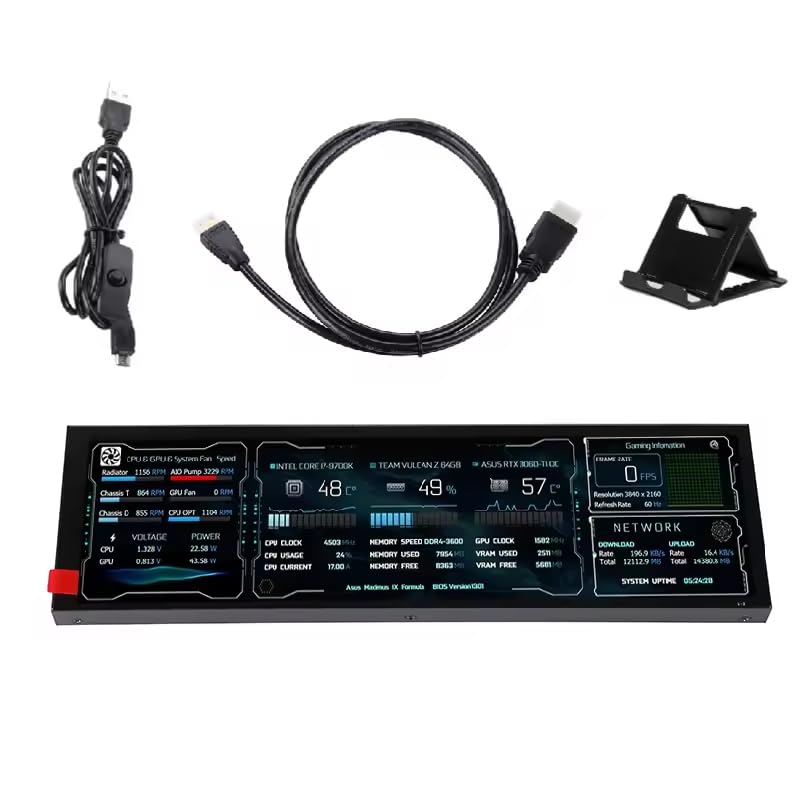 8.8インチ 長尺LCD 1920×480 P高品位駆動ボード補助ディスプレイ