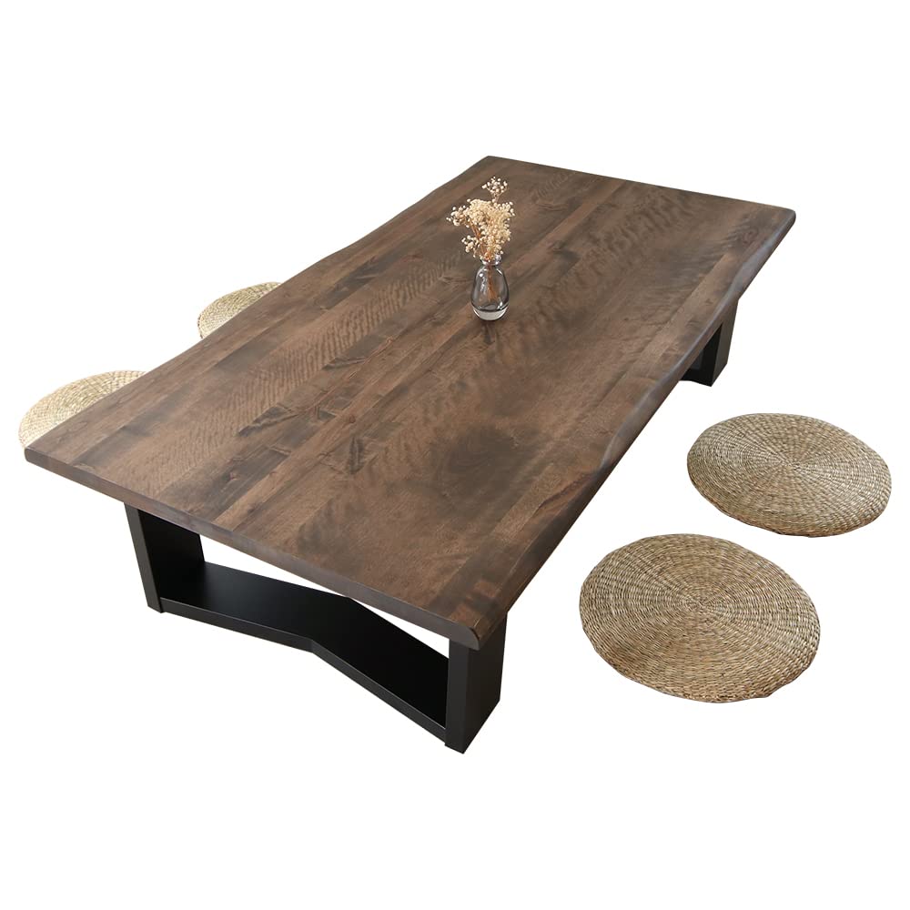 深谷木工 2024 木製 天然木 欅材 一枚板 脚付き センターテーブル※早い