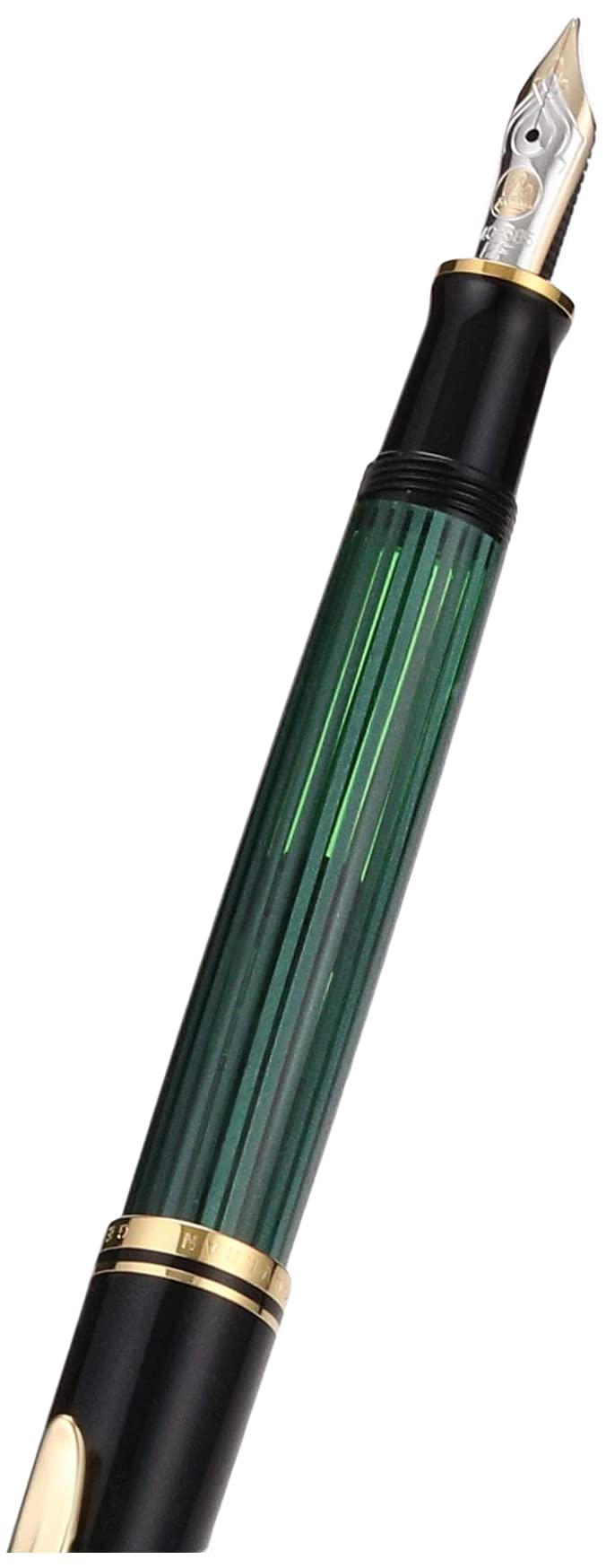 極美品】ペリカン 万年筆 M400 スーベレーン 緑縞 グリーン ニブEF
