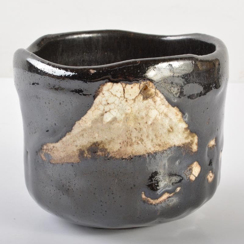 Amazon.co.jp: 茶道具 尾形乾山造 富士図 黒筒茶碗 極め箱 M R6620