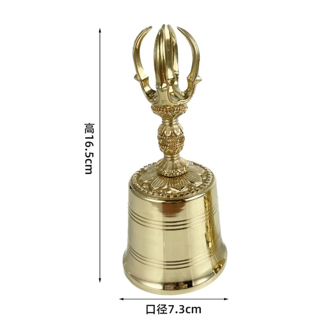 修縁堂】チベット仏教法器鐘五鈷金剛鈴 真鍮製 密教パワー 密教法具 26cm