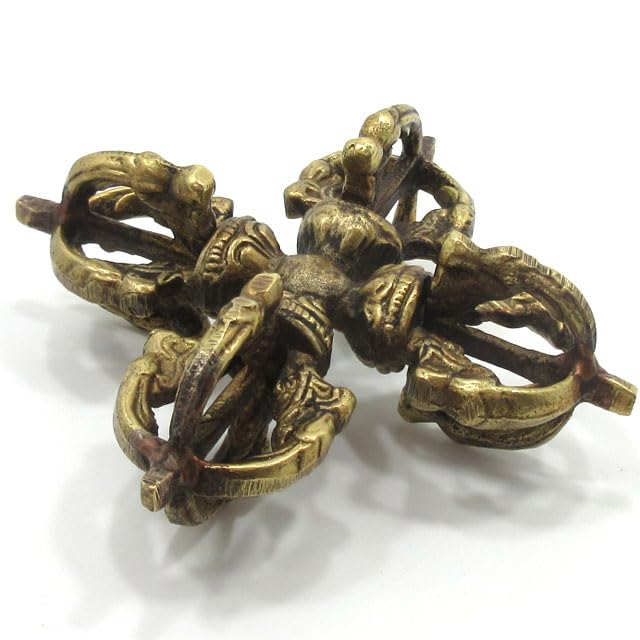 Amazon｜金剛杵 カツマ 羯磨 十字金剛杵 ドルジェ バジュラ 五鈷杵 長