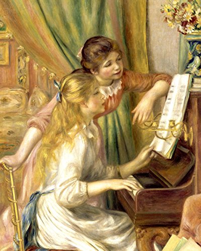 Amazon.co.jp: 世界の名画 ルノワール ピアノを弾く二人の少女