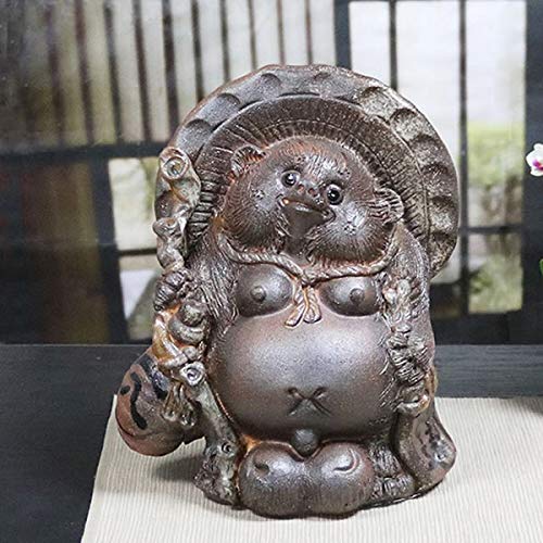 信楽焼 狸庵作 女将狸 置物 陶器 伝統工芸 木箱箱love&peace 狸 置物」