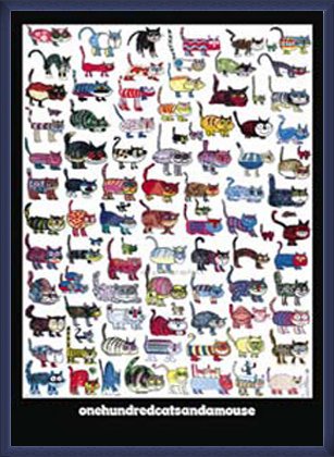Amazon.co.jp: ポスター ヴィットリオ フィオルッチ 100 Cats and a