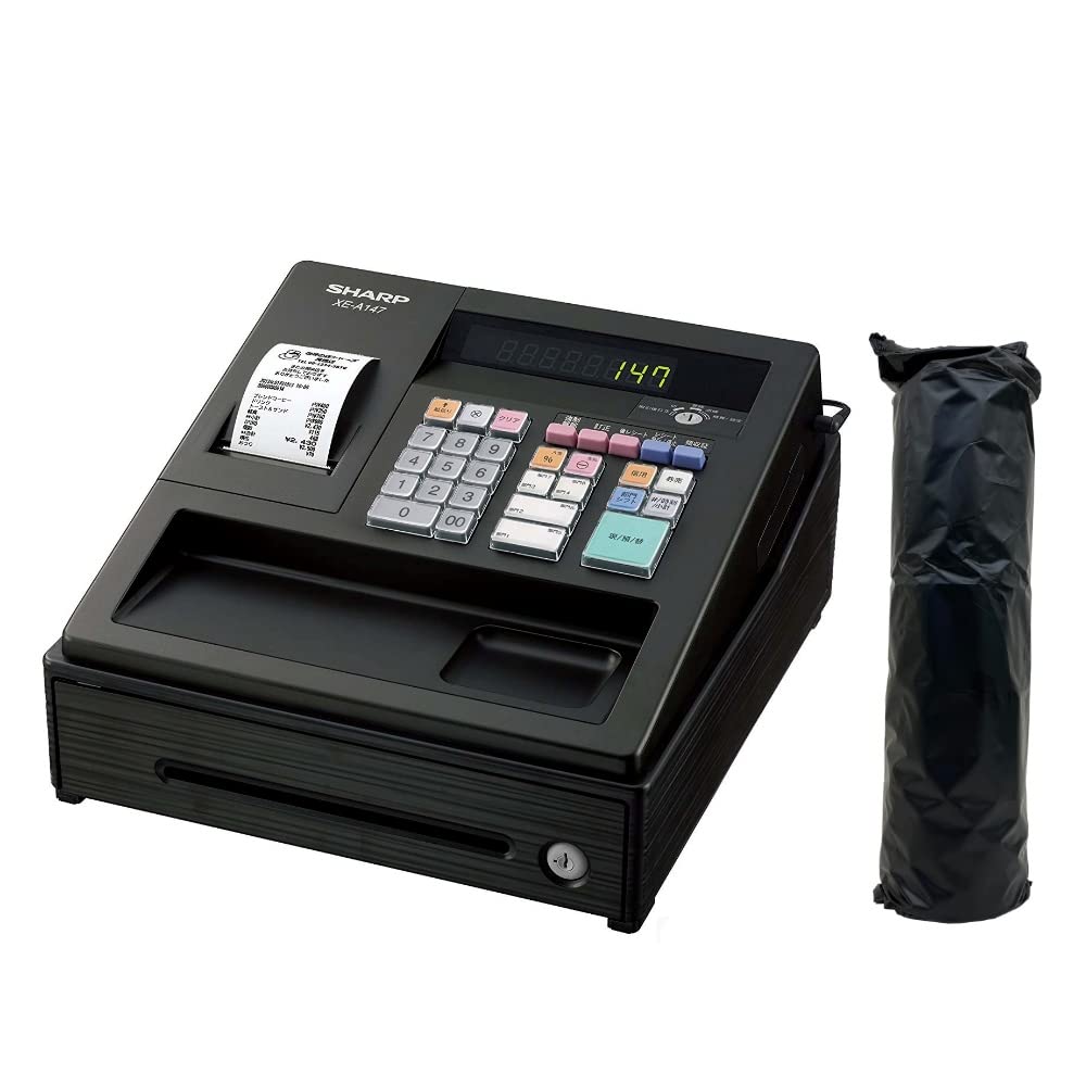 SHARP XE-A147 電子レジスタ ブラック シャープ 黒 ロール紙付 【公式