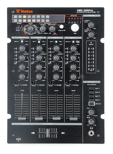 Vestax PMC-280 DJミキサー 4チャンネル 通電 音出OK Vestax PMC-280
