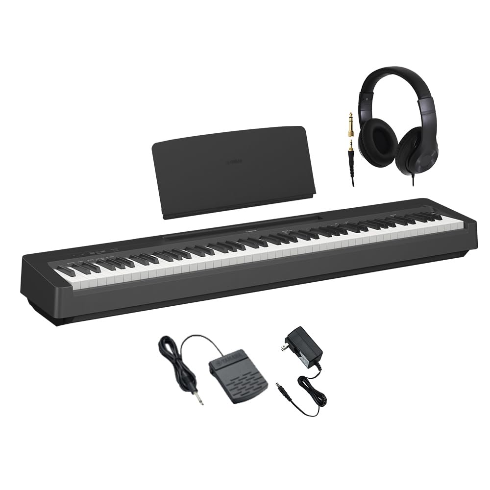 Amazon | YAMAHA P-145B ブラック 電子ピアノ 88鍵盤 ヘッドホンセット