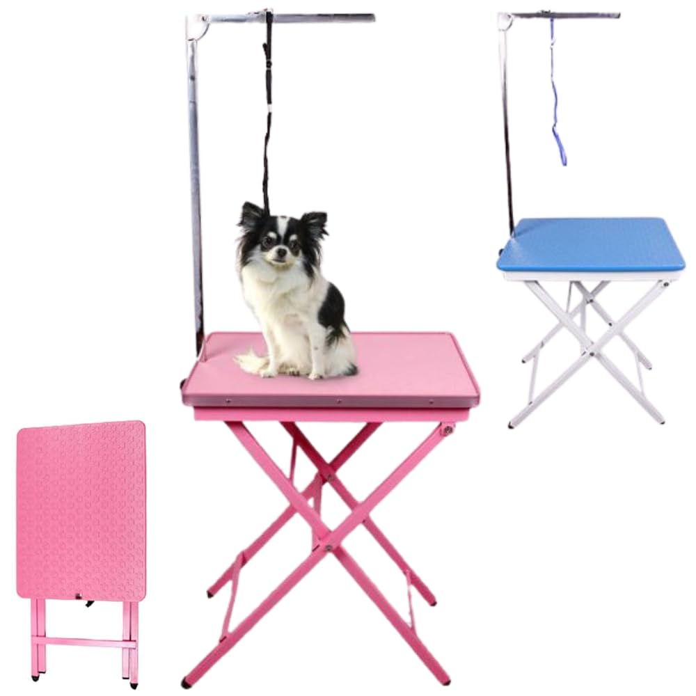 トリミングテーブル トリミング台 ブルー 小型犬 リード付き 【公式通販】