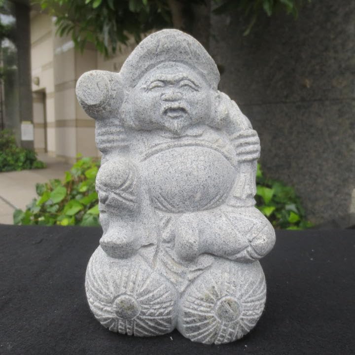 大黒天（A） 大黒様 置物 オブジェ 縁起物 雑貨 御影石 みかげ