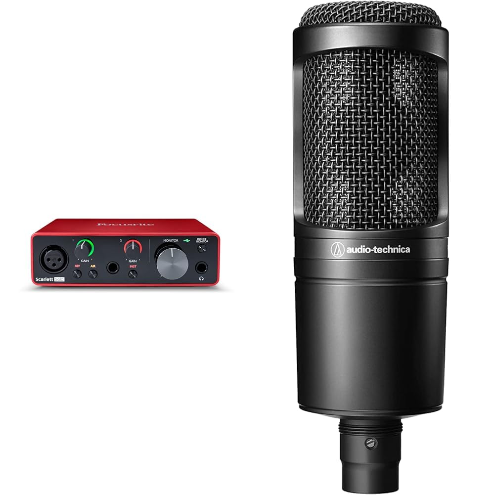 Amazon.com: Audio-Technica AT2020 Cardioid Condenser Studio XLR